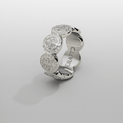 Anello Band di San Benedetto (Argento)