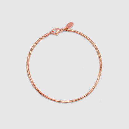 Bracciale a Serpente (Oro Rosa) 2mm