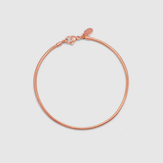 Bracciale a Serpente (Oro Rosa) 2mm