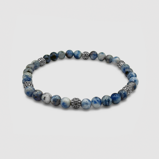 Bracciale in Pietra di Sodalite (Argento)