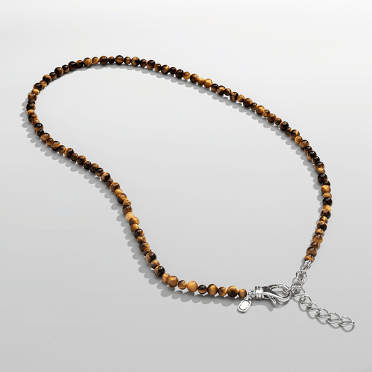 Collana con Perle di Occhio di Tigre