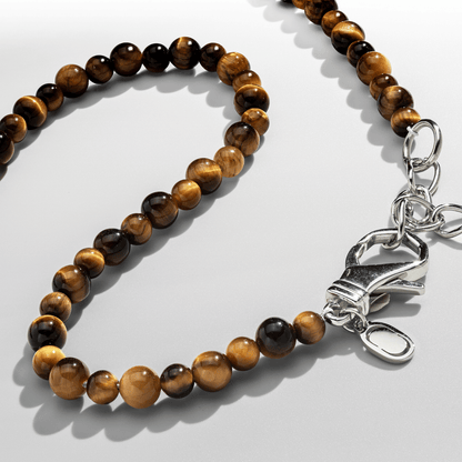 Collana con Perle di Occhio di Tigre