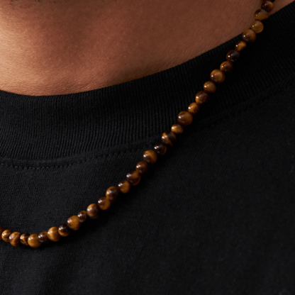 Collana con Perle di Occhio di Tigre