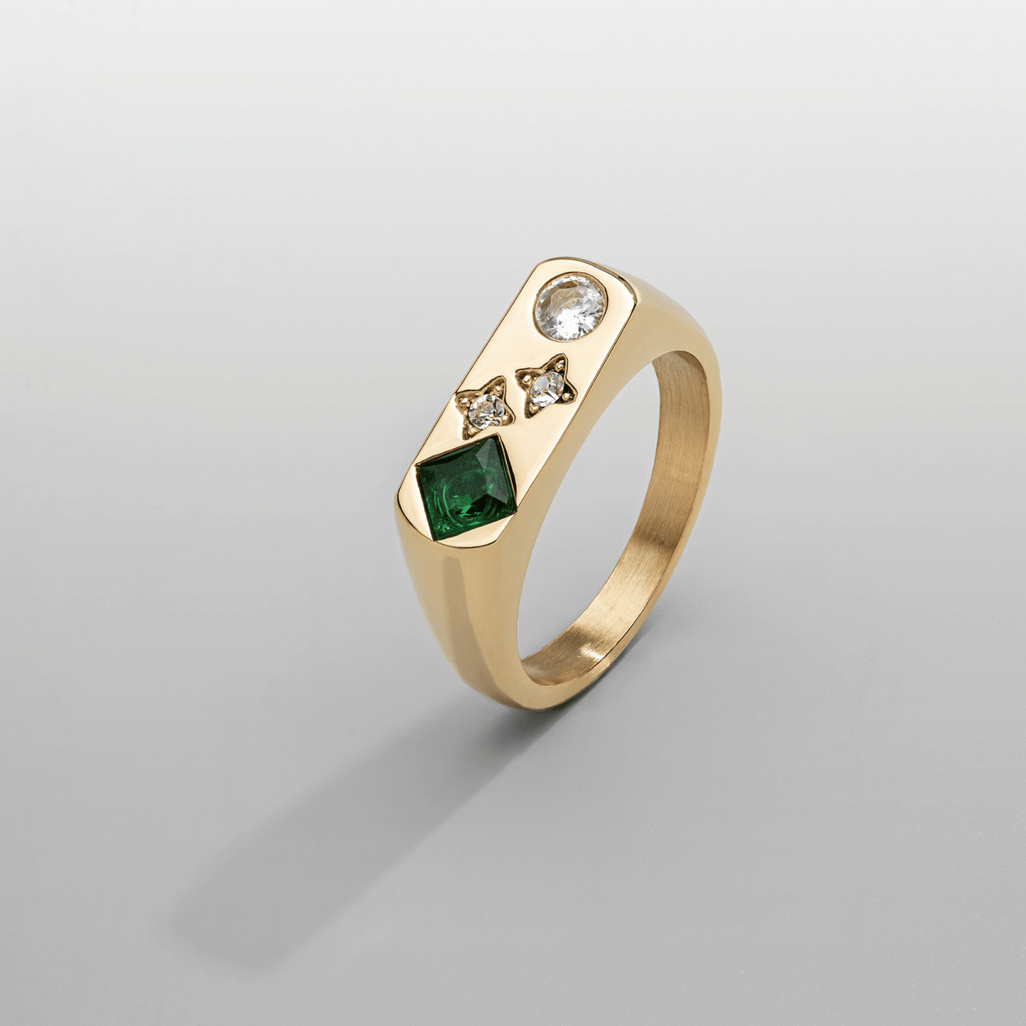 Anello Sigillo Vintage in Pietra (Oro)