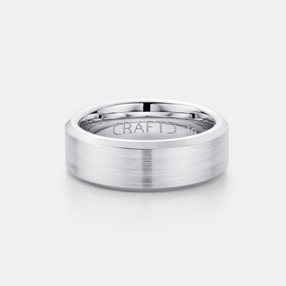 Anello Smussato (Argento) 8mm | Tungsteno