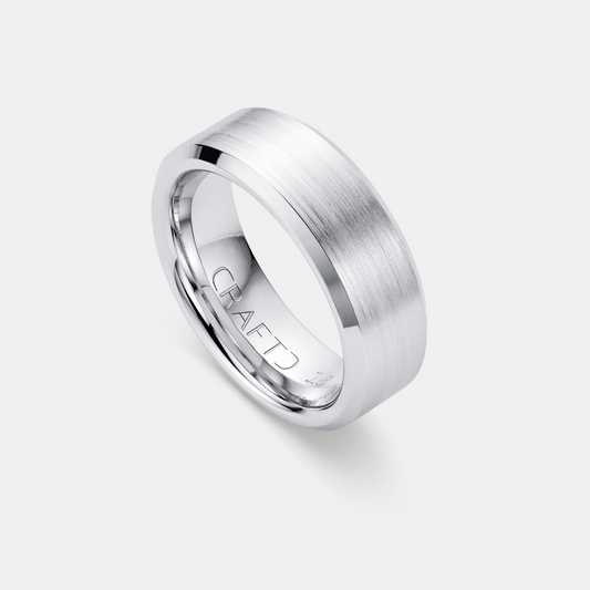 Anello Smussato (Argento) 8mm | Tungsteno