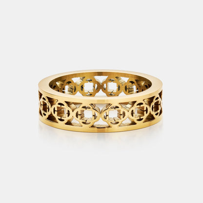 Anello a fascia Clover (Oro)