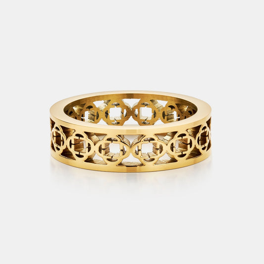 Anello a fascia Clover (Oro)