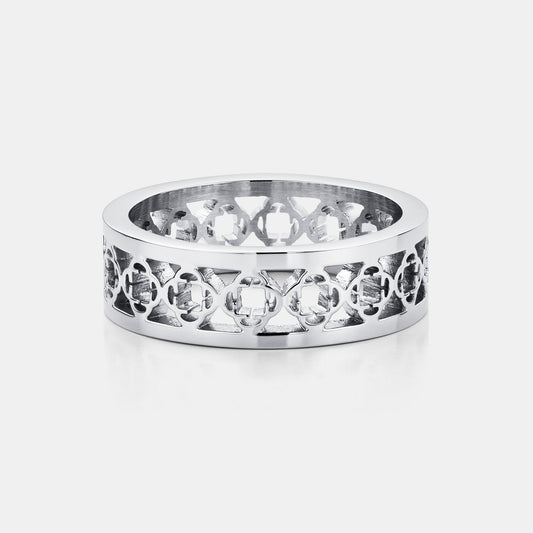 Anello a Fascia Clover (Argento)