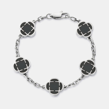 Bracciale in Pietra Onice Clover (Argento)