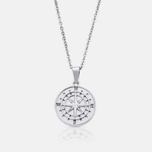 Ciondolo a forma di bussola (Argento)