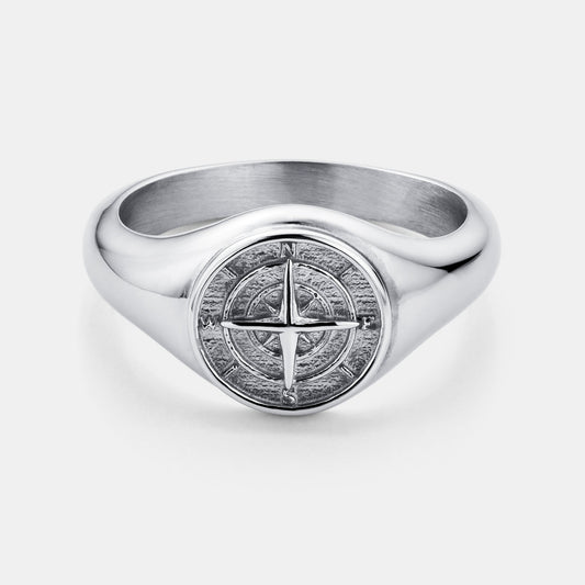 Anello Sigillo Compass (Argento)