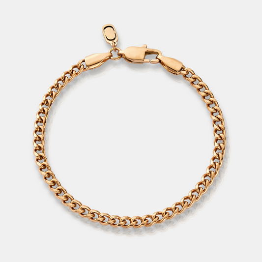 Bracciale Cubano (Oro Rosa) 4mm