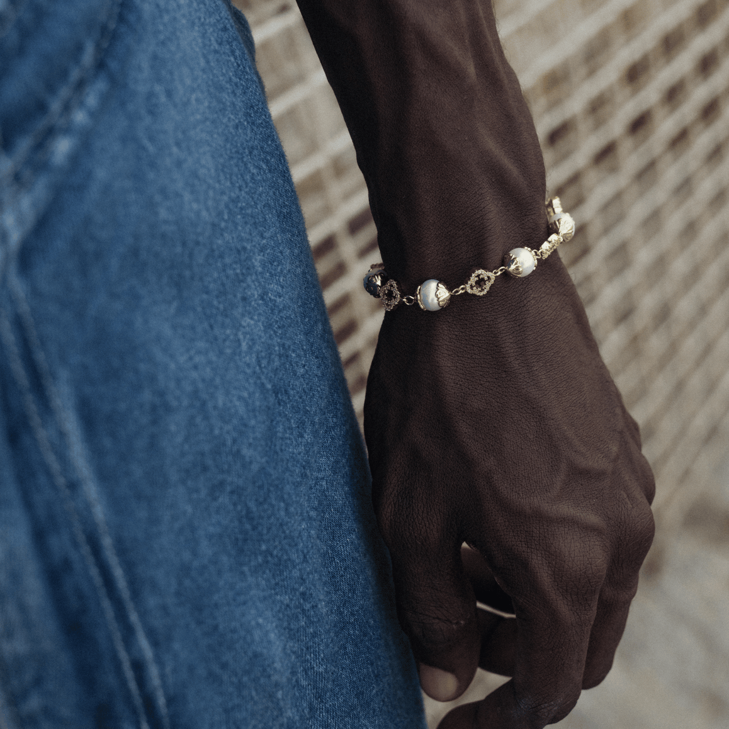Bracciale in Perle Vere Filigrana (Oro)