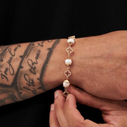 Bracciale in Perle Vere Filigrana (Oro)
