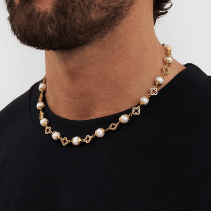 Collana di Perle Reali Filigranate (Oro)