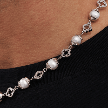 Collana di Perle Vere Filigrana (Argento)