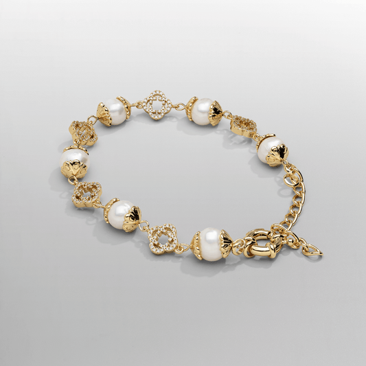 Bracciale in Perle Vere Filigrana (Oro)