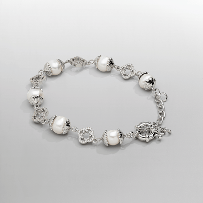 Bracciale in Perle Vere Filigrana (Argento)