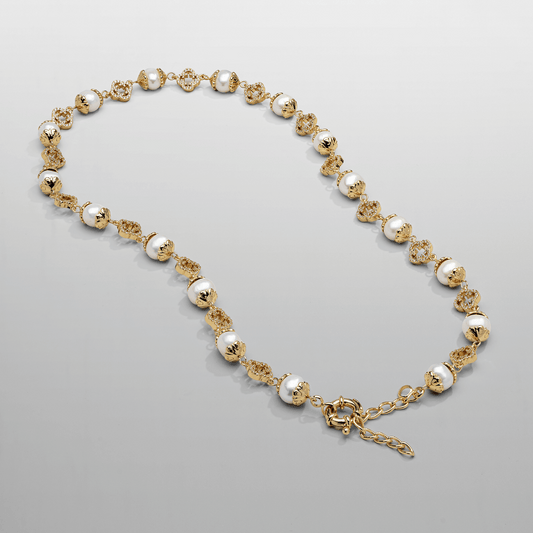 Collana di Perle Reali Filigranate (Oro)