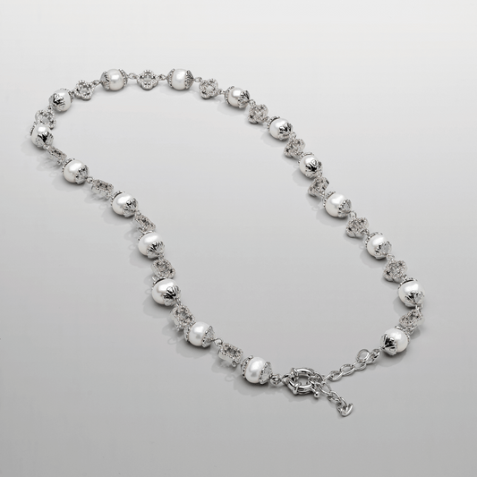 Collana di Perle Vere Filigrana (Argento)