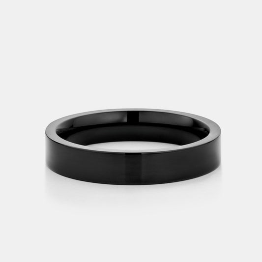 Anello a Fascia Piatta (Nero) 5mm