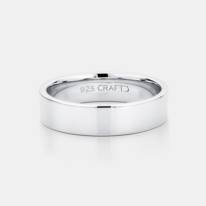 Anello a Fascia Piatta (Argento Sterlingo) 6mm