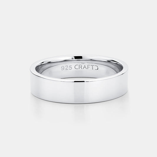 Anello a Fascia Piatta (Argento Sterlingo) 6mm