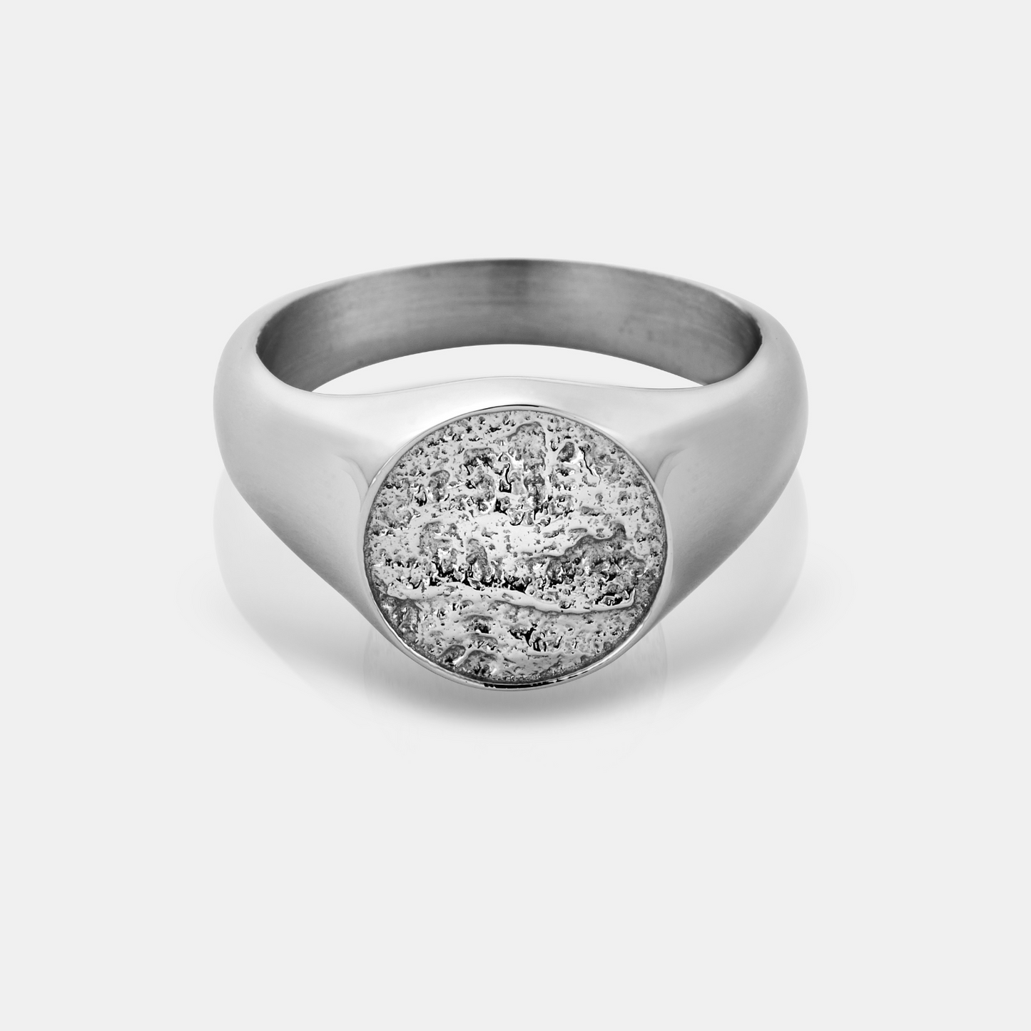 Anello Sigillo Martellato (Argento)