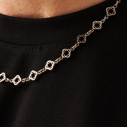 Collana Clover Link (Argento)