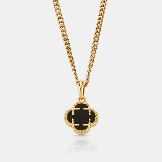 Pendente in Pietra Onice Clover (Oro)