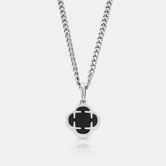 Pendente in Pietra Onice Clover (Argento)