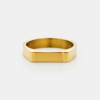Anello Sigillo Rettangolare (Oro)