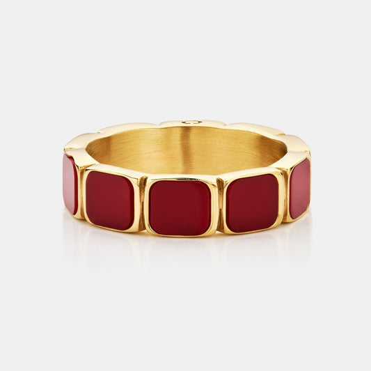 Anello in Oro con Pietra Rossa