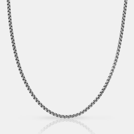 Collana a Catena a Scatola (Argento) 3mm