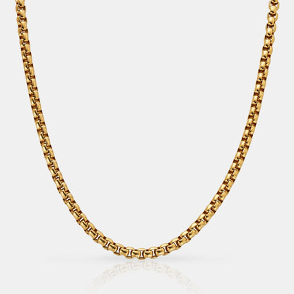Collana a Catena a Scatola (Oro) 5mm