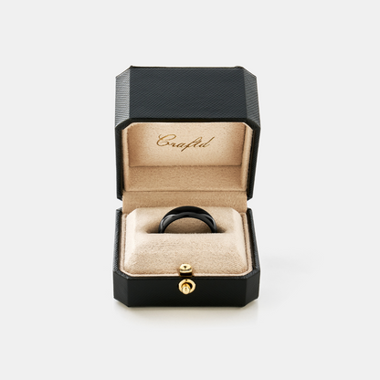 Anello Rotondo (Nero) 7mm | Tungsteno
