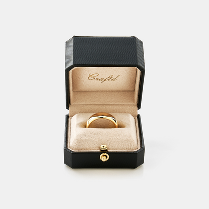 Anello Arrotondato (Oro) 7mm | Tungsteno 18ct