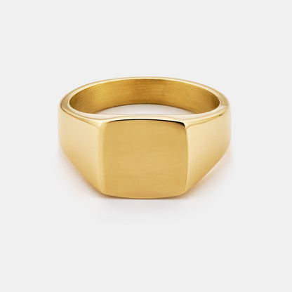 Anello Sigillo Quadrato (Oro)