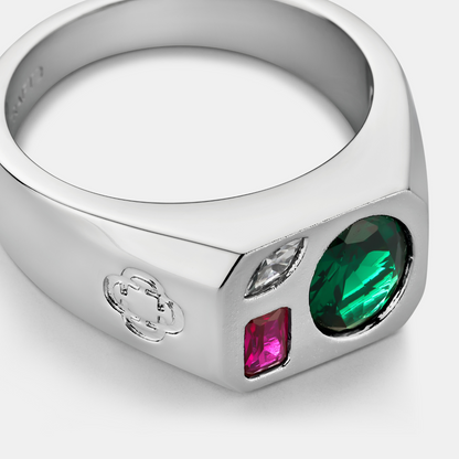 Anello Tri Stone (Argento)