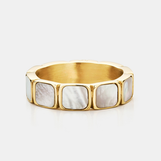 Anello in Pietra Bianca (Oro)