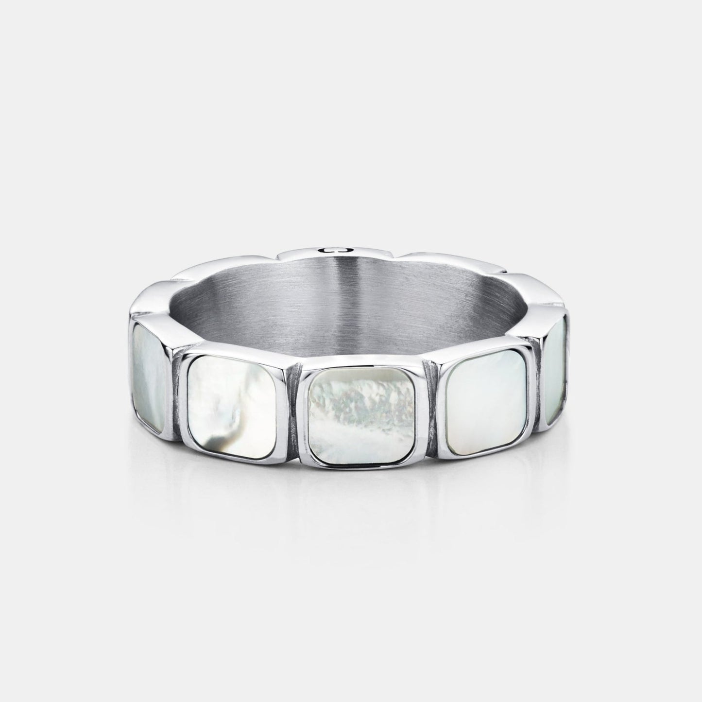 Anello in Pietra Bianca (Argento)