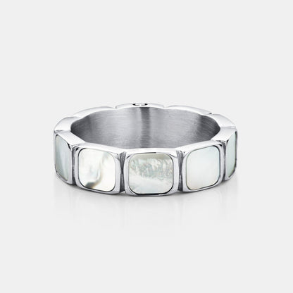 Anello in Pietra Bianca (Argento)