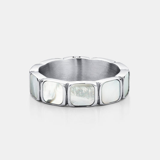 Anello in Pietra Bianca (Argento)